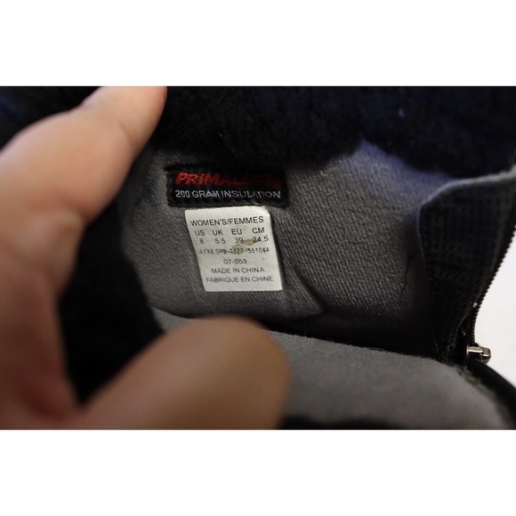 The North Face Primaloft Insulated Waterproof Winter Boots Black/Grey Size 8 - Picture 9 of 10